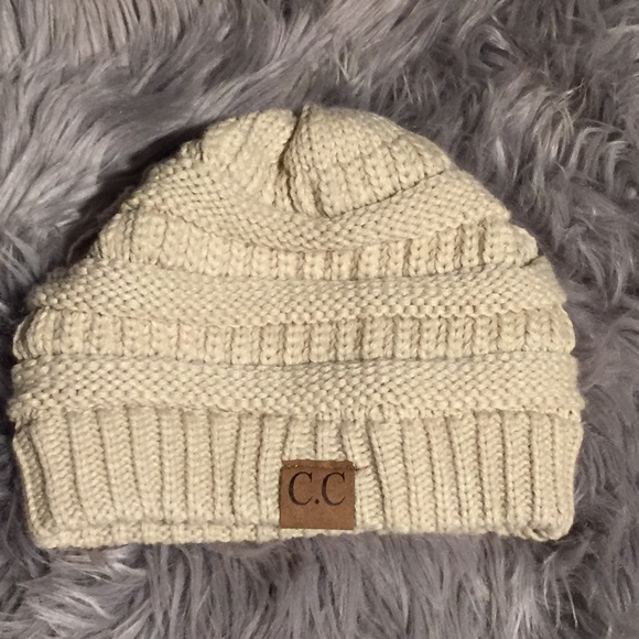 CC Beanie Accessories - Classic CC Beanie Beige